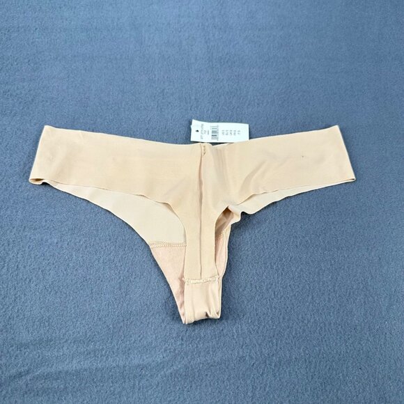 Airie Women's Size Small Panty Thong Tanga Beige New With Tags - Picture 2 of 9